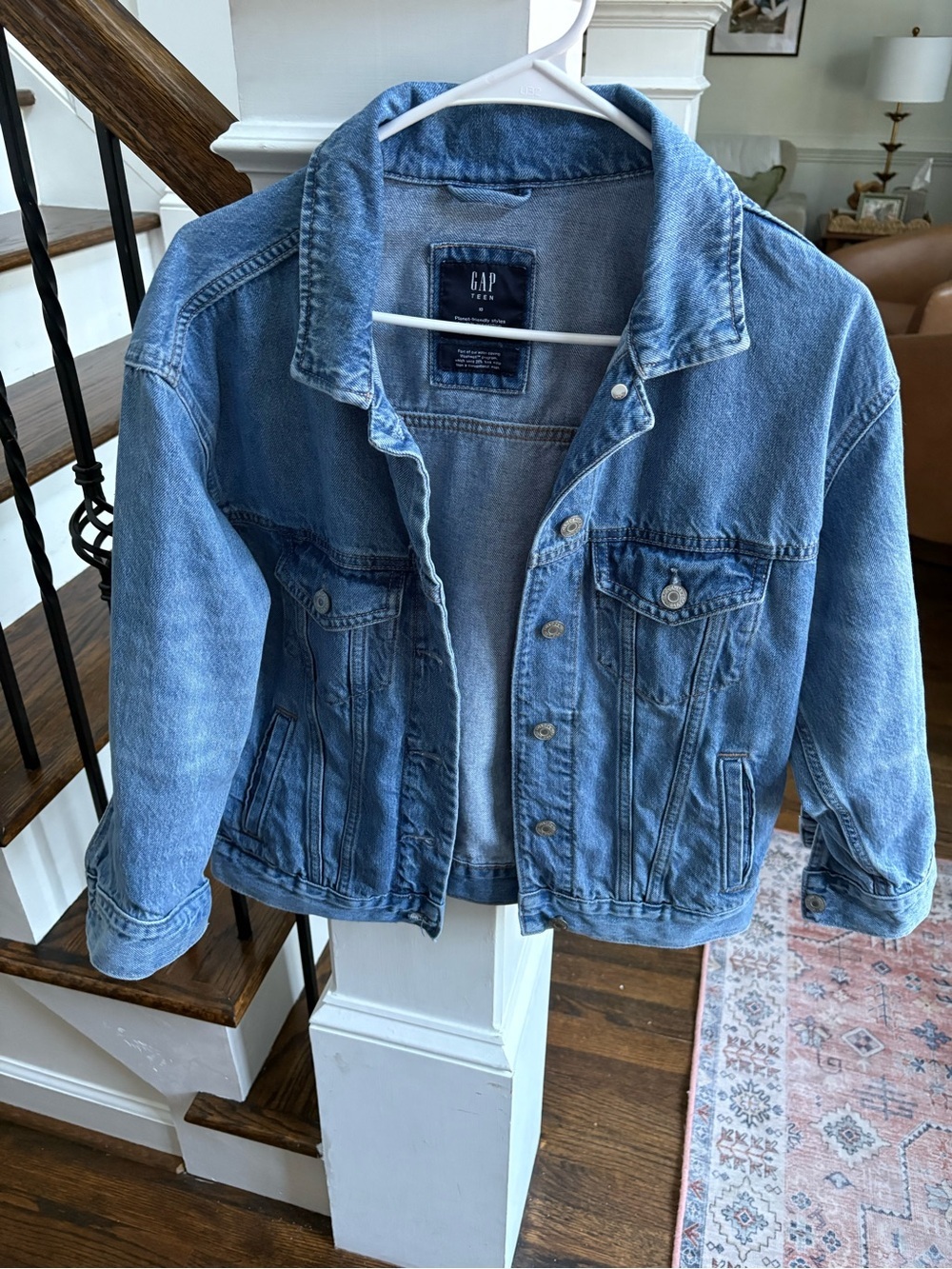 GAP Teen Kids Medium Blue Denim Jacket
